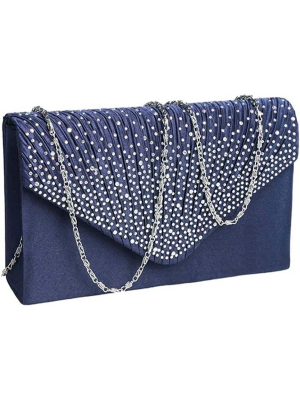 Women's Navy Blue Evening Handbag Bridal Wedding Bag Formal Party Clutch Purse